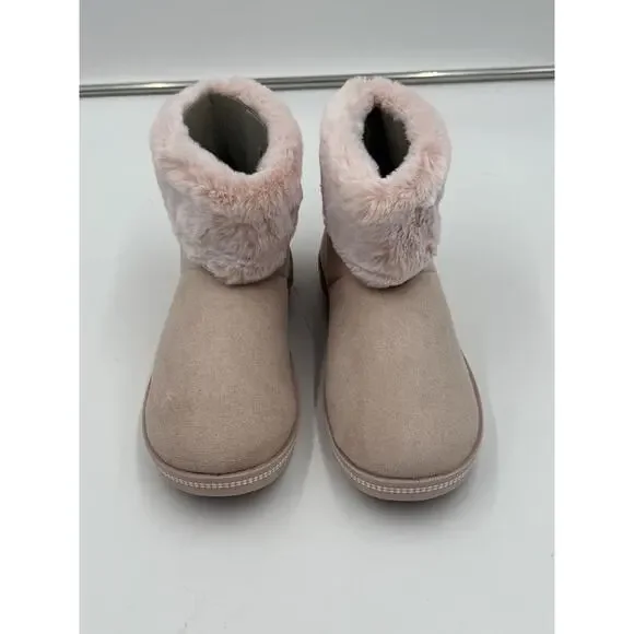 Skechers Campfire Slipper Bootie Boot Blush Pink Faux Fur Size 8 Memory Foam - Picture 2 of 12